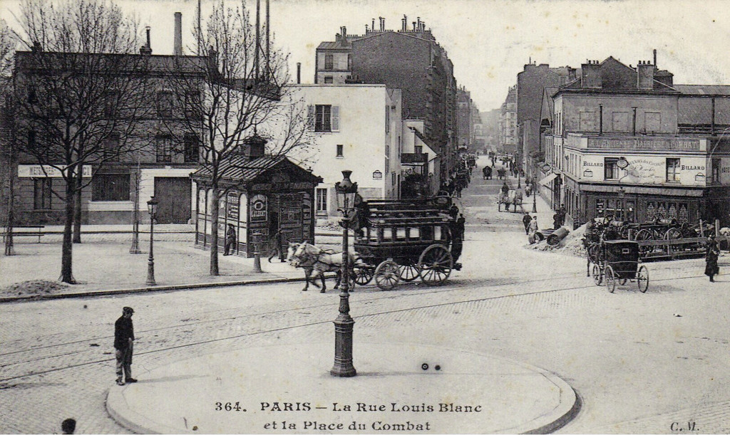 La Rue Louis Blanc et la Place du Combat
