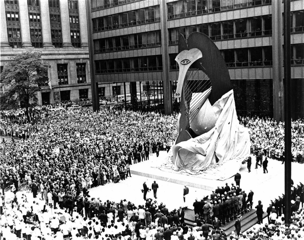 The unveiling of the Chicago Picasso