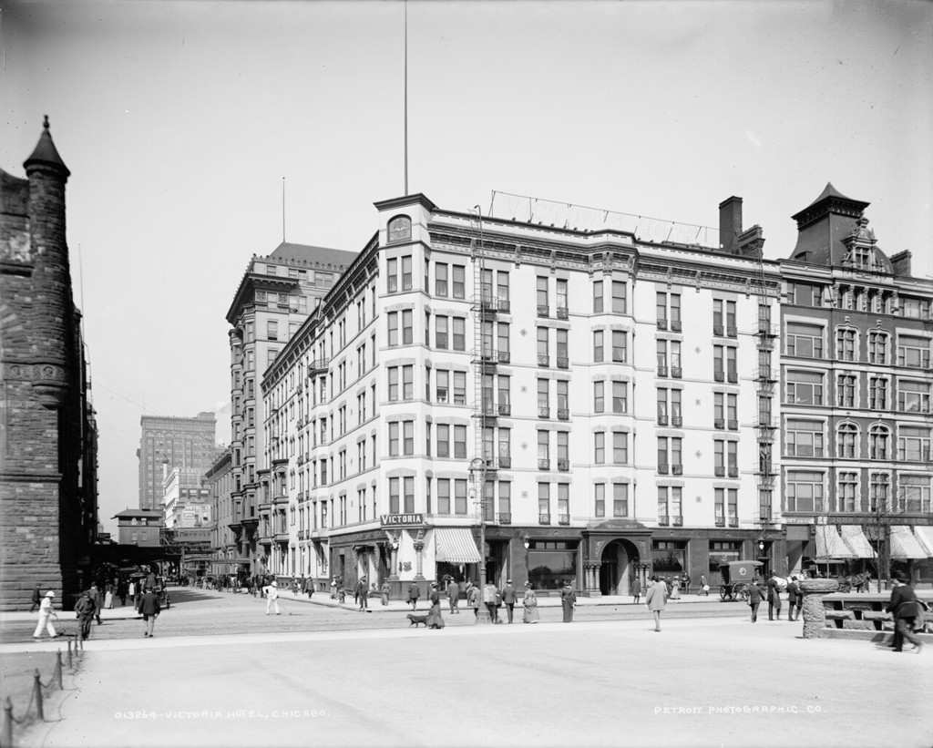 Victoria Hotel. Michigan Avenue and Van Buren Street