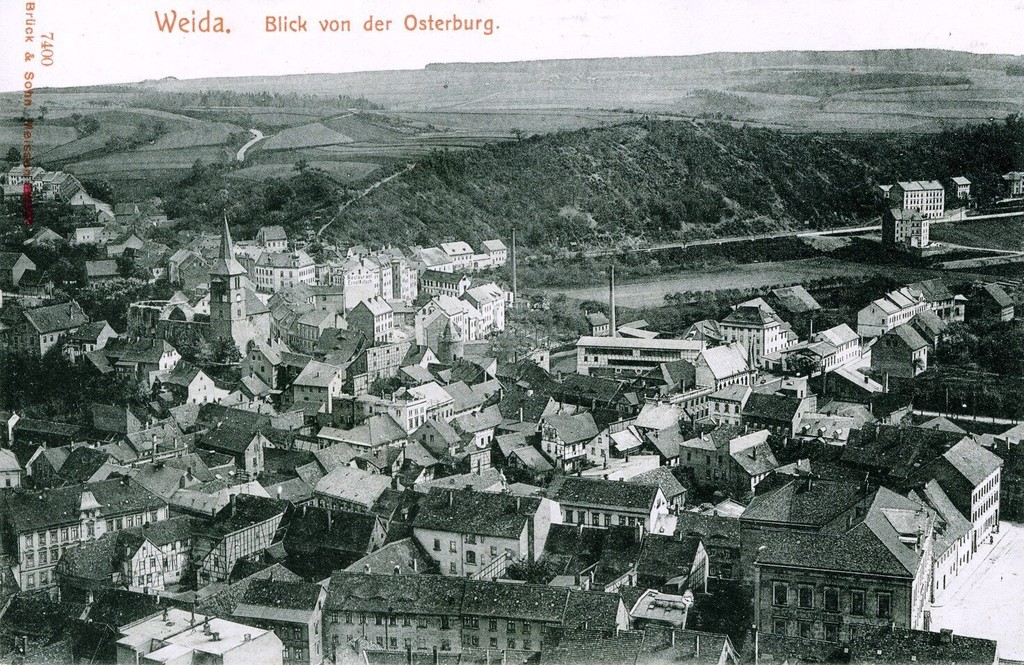 Weida. Blick von der Osterburg auf die Altstadt