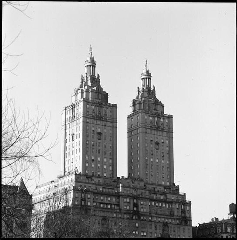 The San Remo towers seen from Central Park
