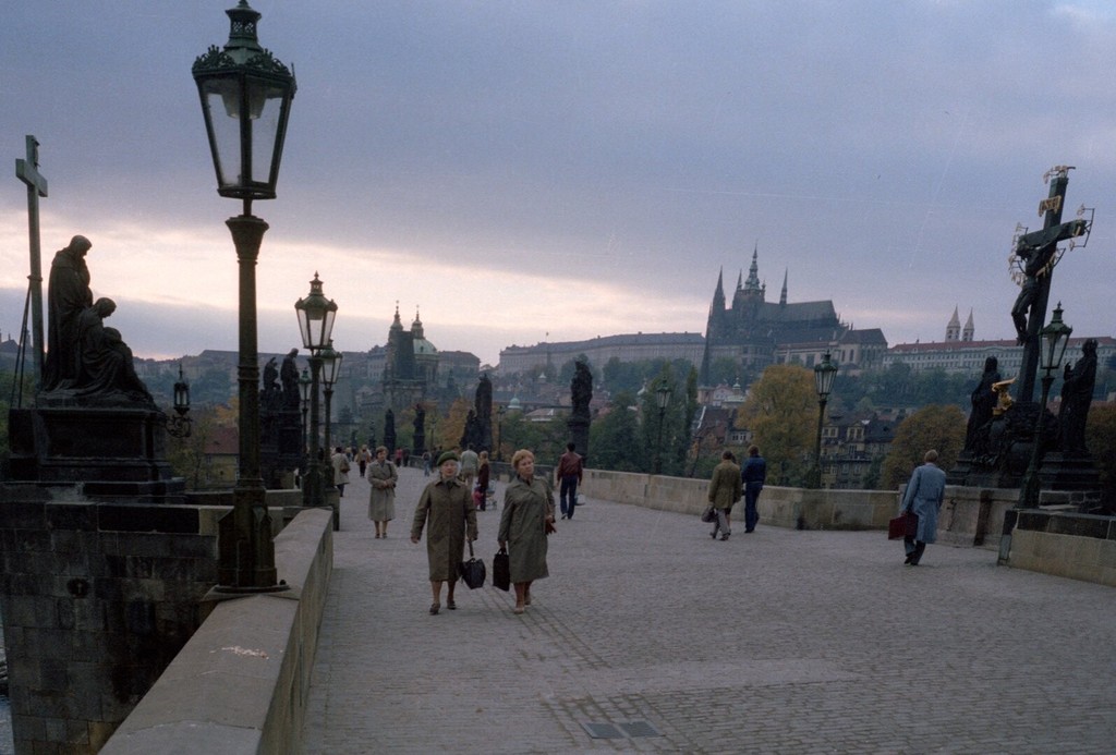 Prager Burg von der Karlsrbrücke aus gesehen