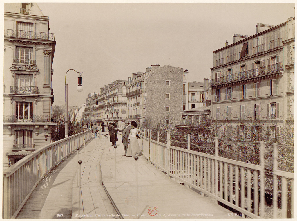 L'exposition universelle de 1900: le Trottoir roulant, Avenue de la Bourdonnais