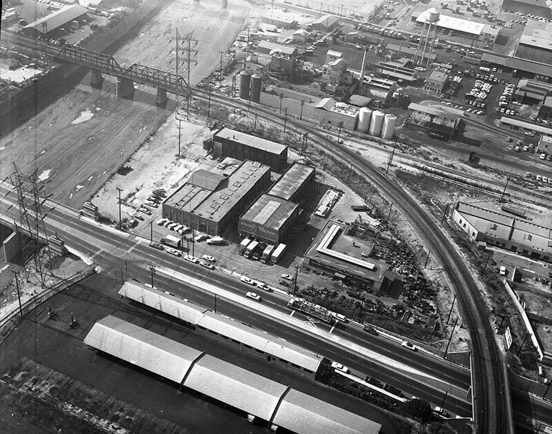 Truck terminals, Los Angeles, looking southeast
