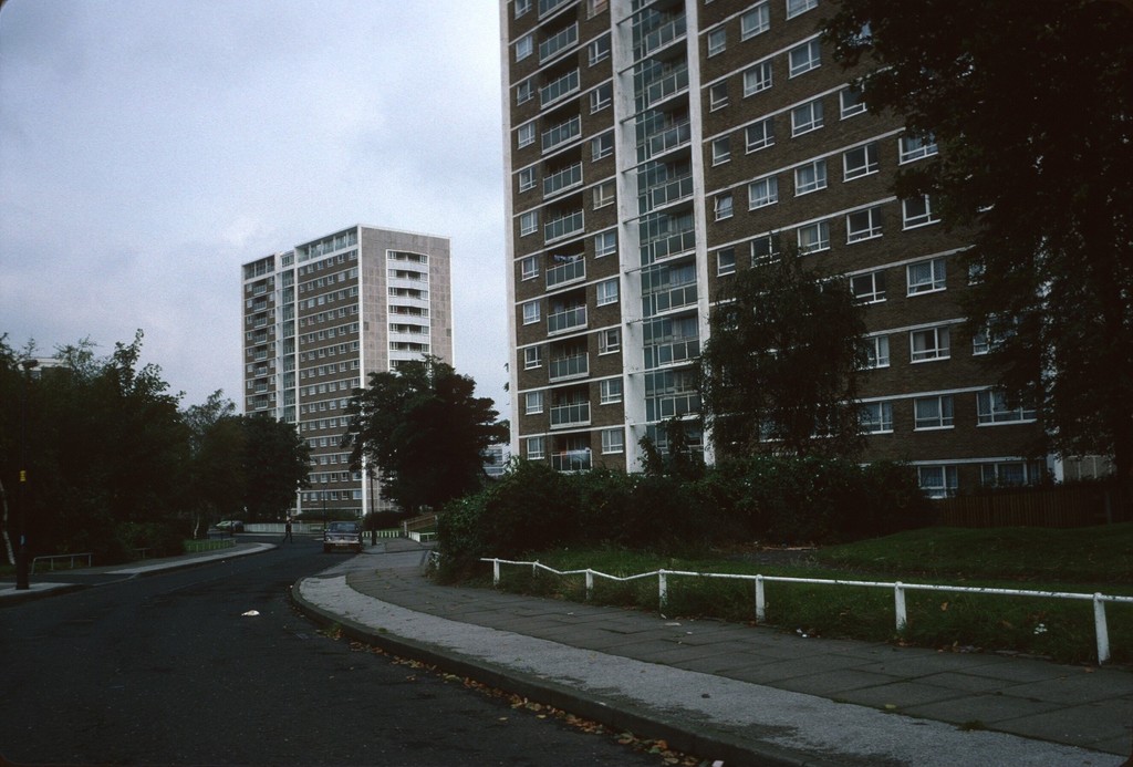 Birmingham. View of blocks from Southwest