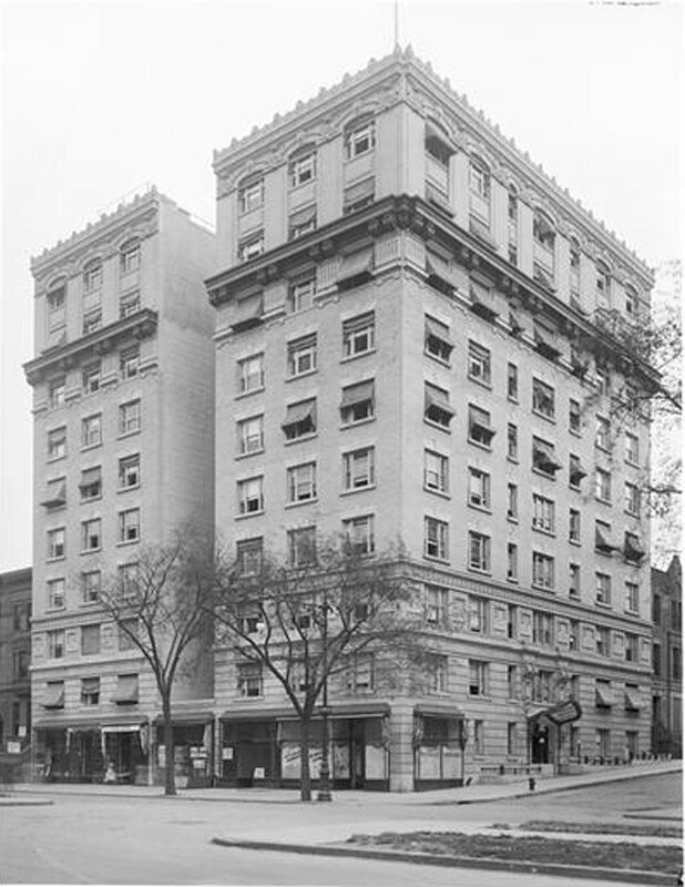 West 141st Street at the N.E. corner of Broadway. Apartment house