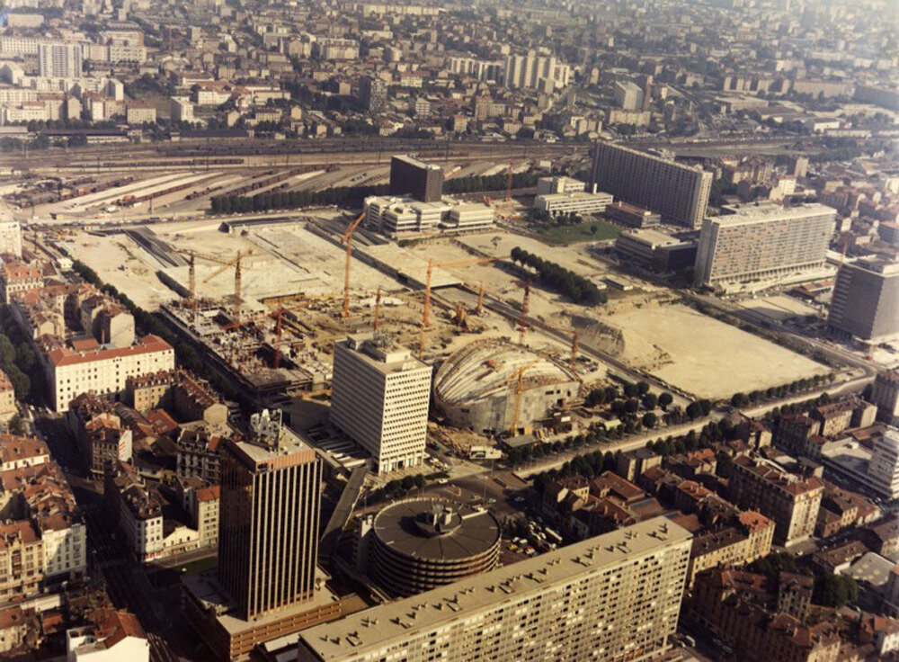 Lyon - Construction du Centre Commercial de la Part-Dieu