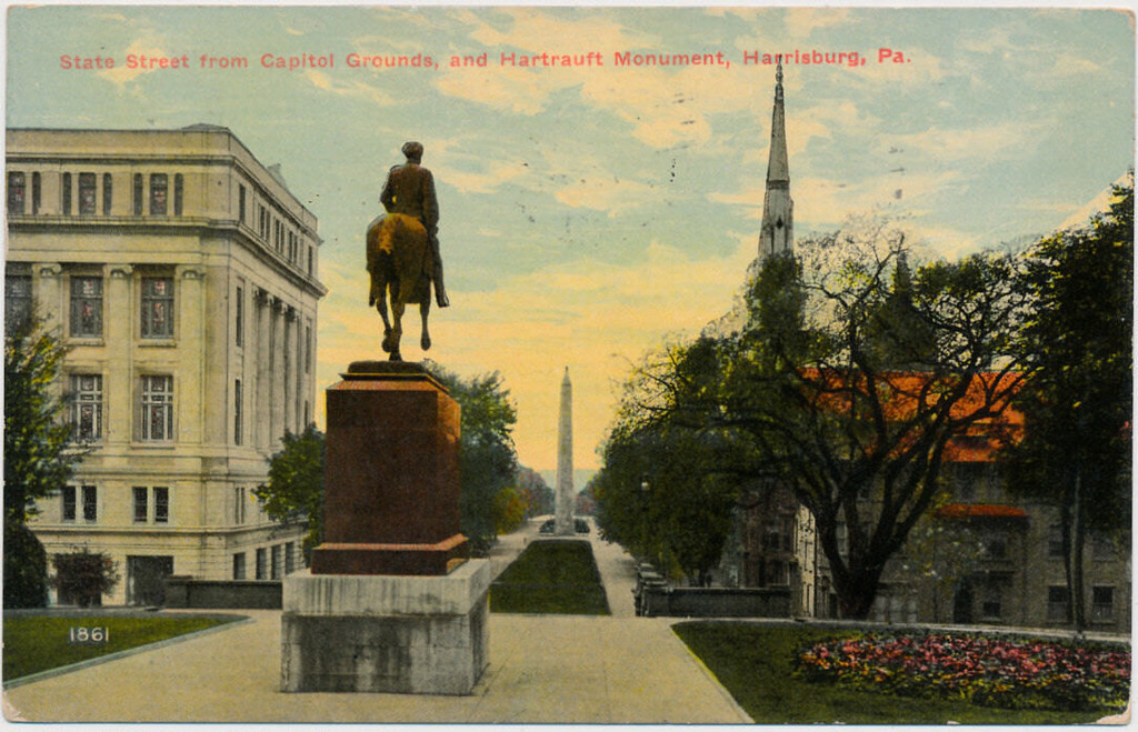 State Street from Capitol Grounds and Hartman Monument