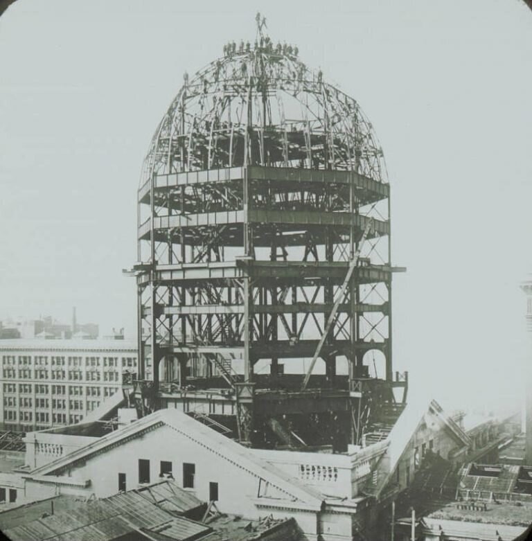 Federal Building. Perspective View of Dome Under Construction