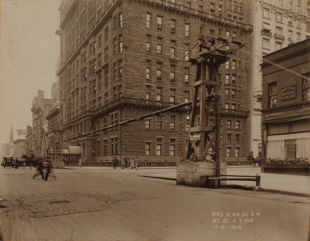 West 57th Street, north side, west from and across Seventh Avenue