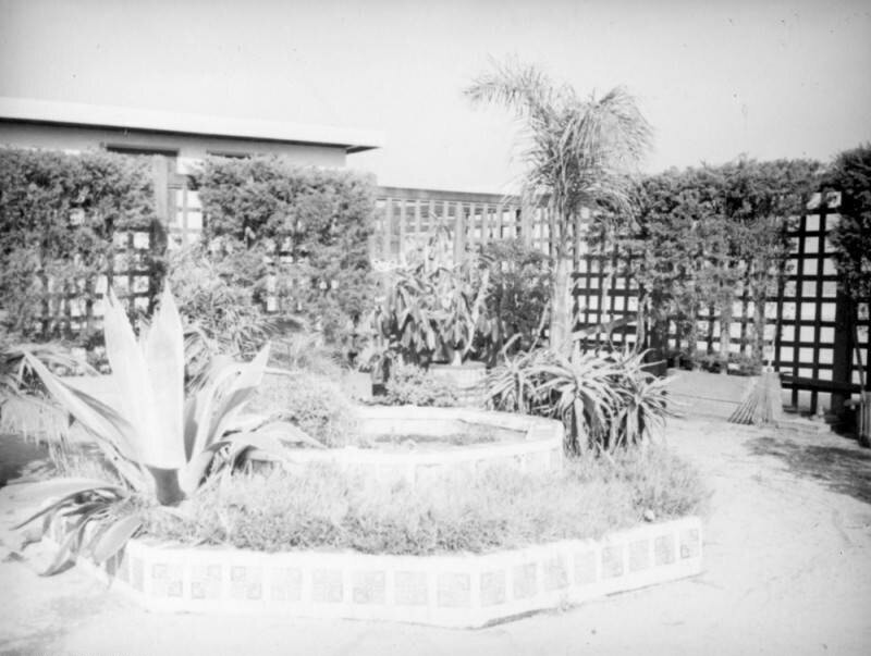 Garden and fountain on the Central Manufacturing District Terminal rooftop