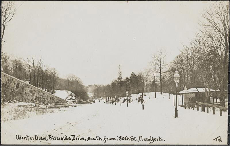 Winter View, Riverside Drive, south from 180th St., New York.