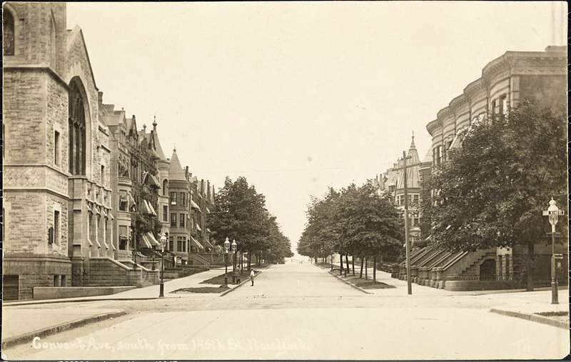 Convent Ave, south from 145th St., New York.