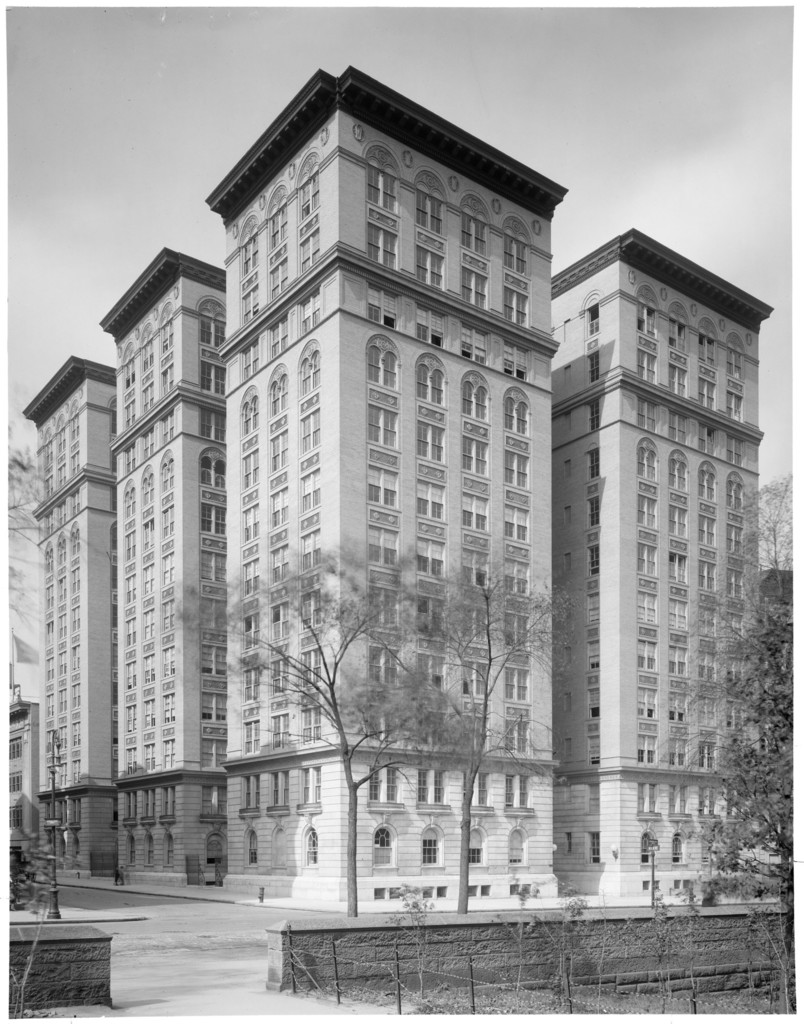 Central Park West at the corner of West 93rd Street. The Turin apartments