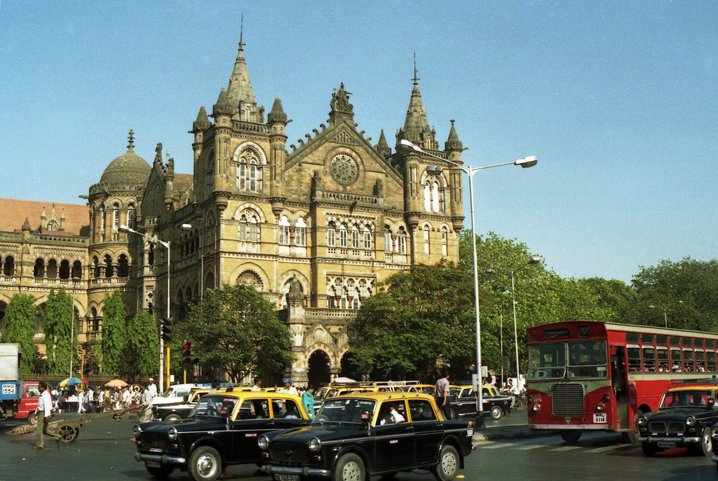 The right side of the Victoria Terminal building in Mumbai