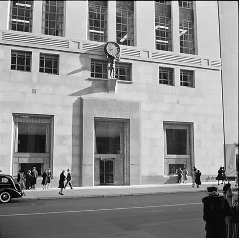 5th Avenue and 57th Street. Tiffany and Co., general exterior of new store.