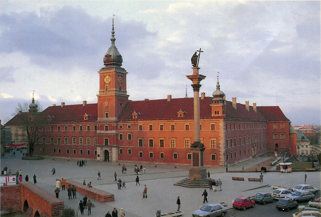 Widok Placu Zamkowego z Zamkiem Królewskim i Kolumną Zygmunta III