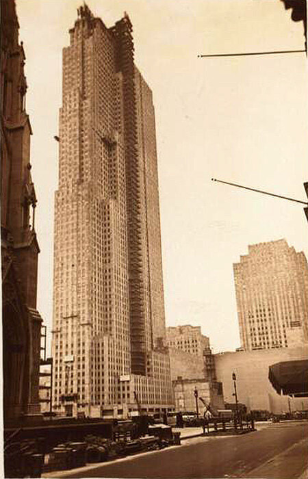 51st Street, at Fifth Av., and showing the R.C.A. Building under construction