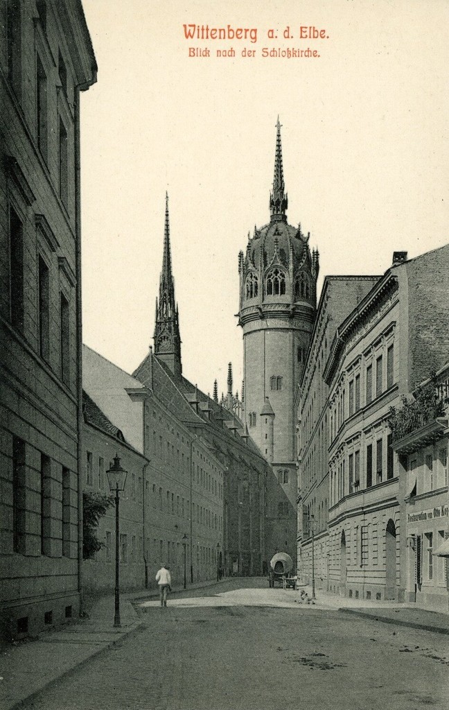 Wittenberg. Blick nach der Schloßkirche