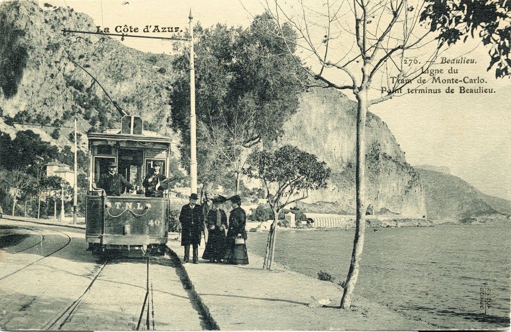 Beaulieu. Ligne de Tram de Monte-Carlo. Point terminus de Beaulieu