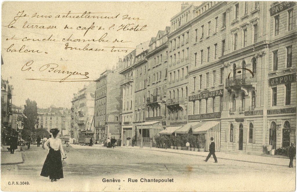 Rue de Chantepoulet: hôtel du Jura