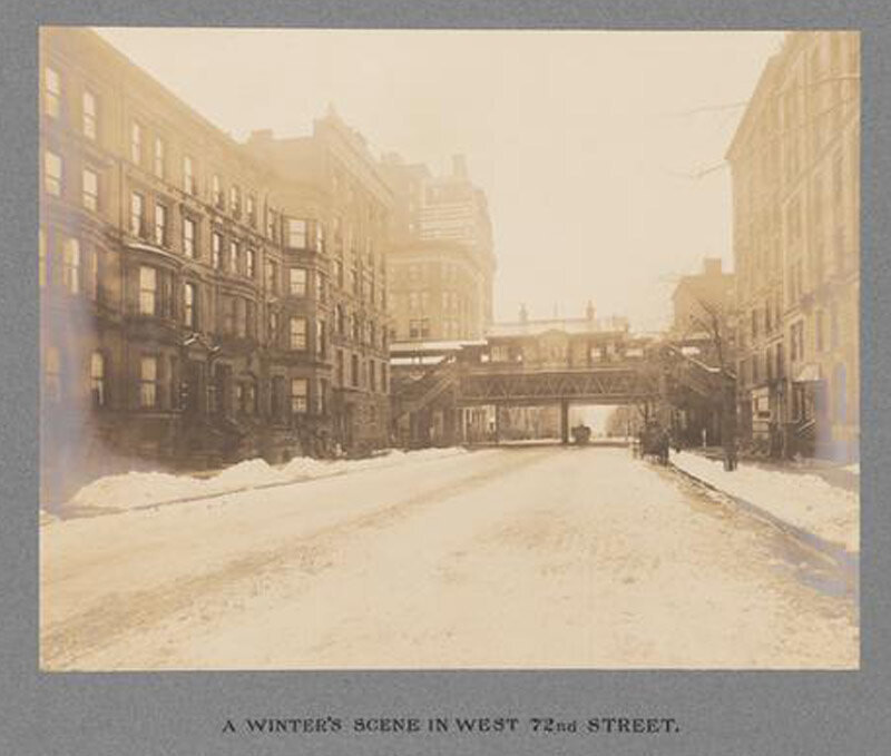 A Winter's Scene in West 72nd Street.