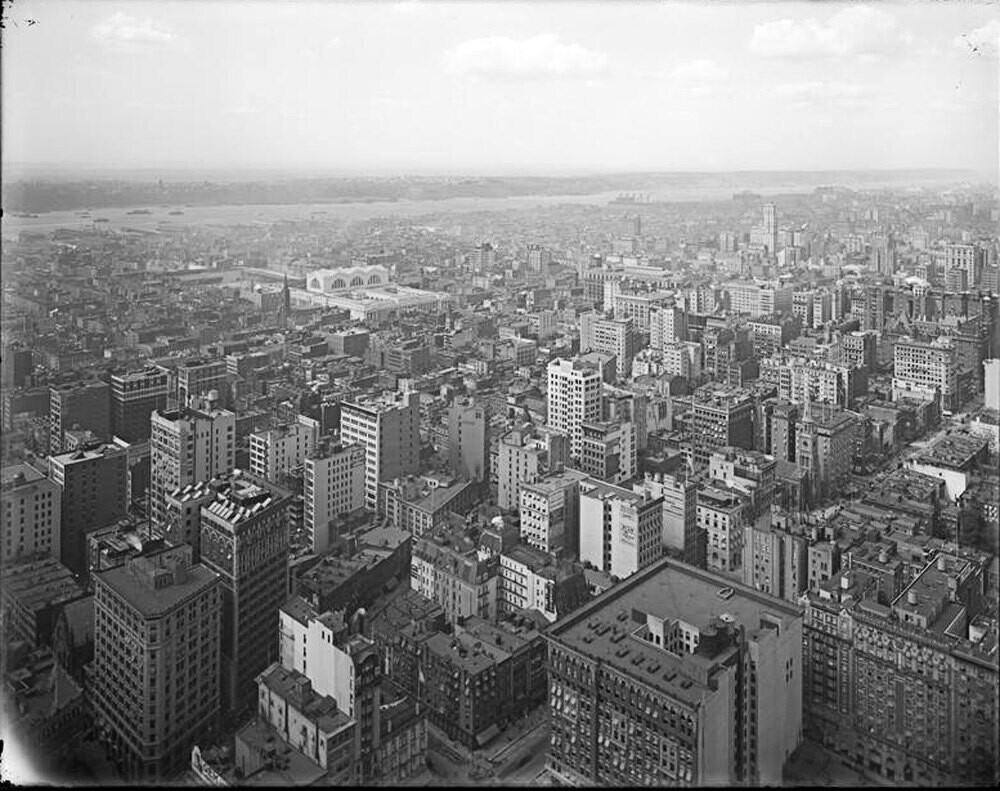View NW from Metropolitan Life Insurance Tower Madison Square, ca 1912
