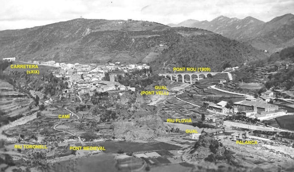 Vista general dels ponts (Castellfollit de la Roca)