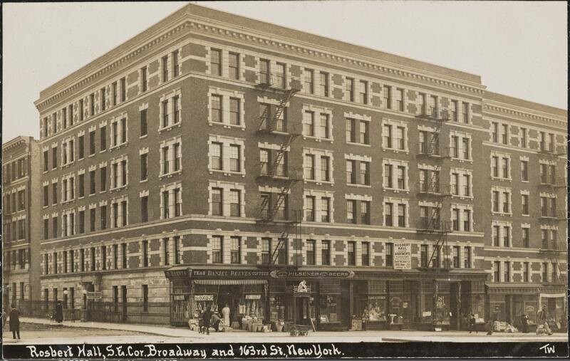 Rosbert Hall, S.E. Cor. Broadway and 163rd St., New York.