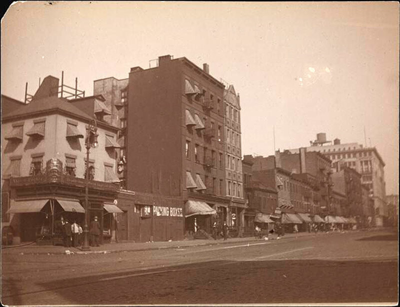 West side of Hudson Street, looking north from Watts Street to Spring Street