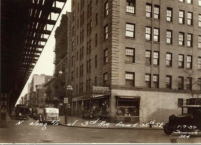 Third Avenue, east side, north from E. 35th Street.