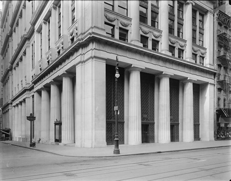195 Broadway at the corner of Dey Street. New York Telephone and Telegraph Building