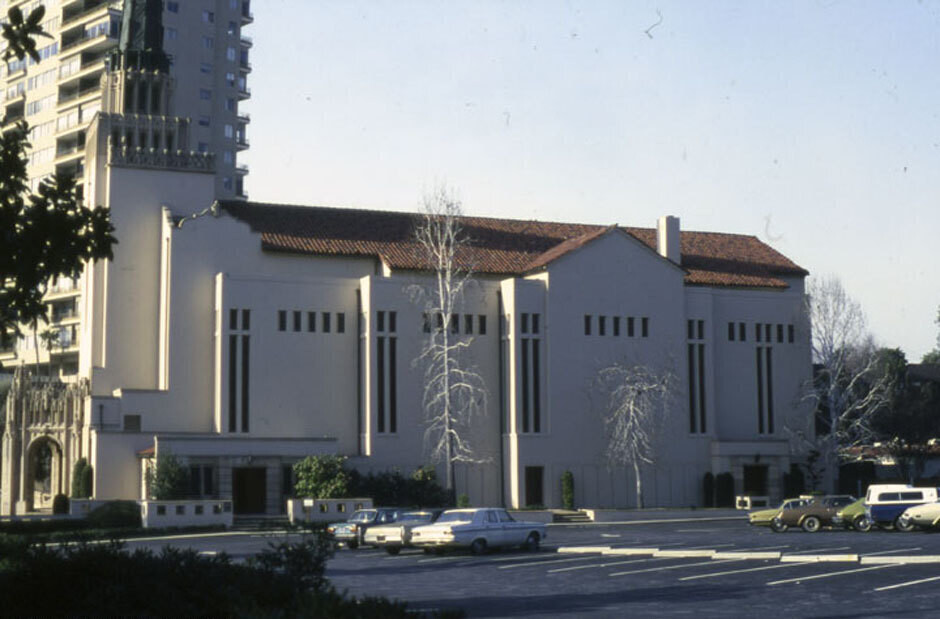 Eastern facade of the Westwood United Methodist Church