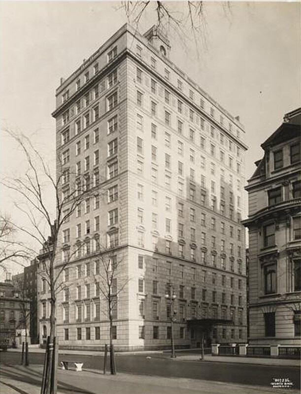 East 84th Street and Fifth Avenue, northeast corner. Apartment building