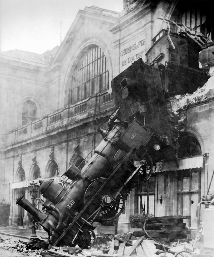 Train wreck at Montparnasse