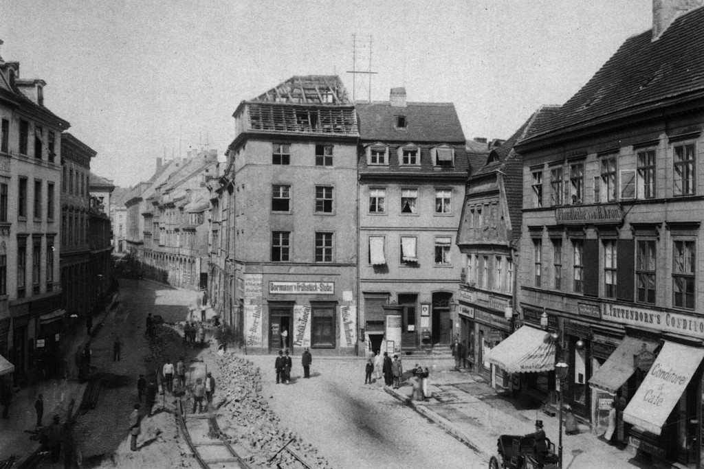 Der ehemalige Fischmarkt (an der Kreuzung Breite Straße und Gertraudenstraße)