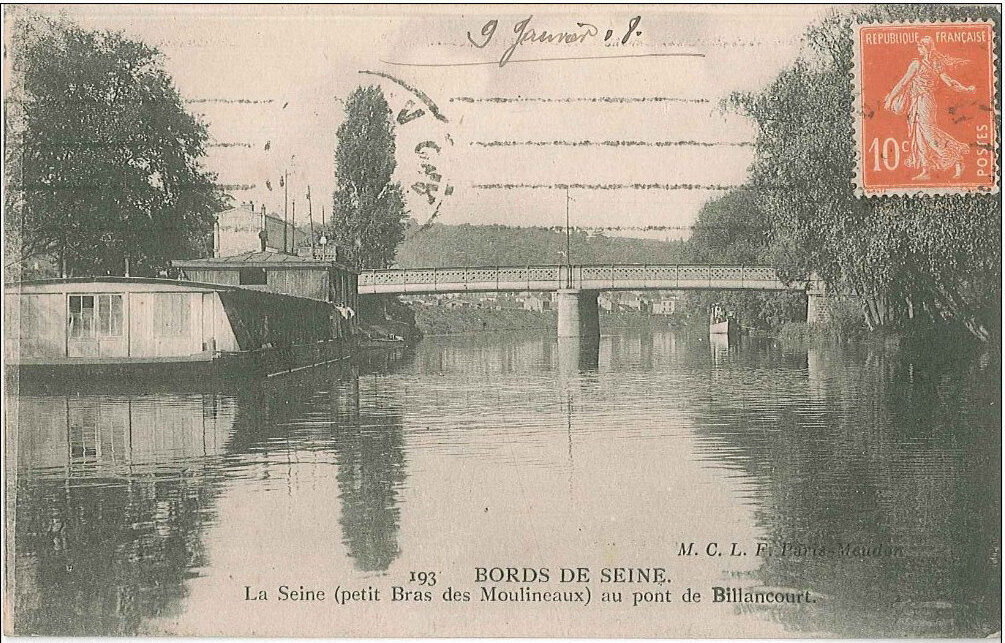 La Seine (petit bras des Moulineaux) au pont de Billancourt