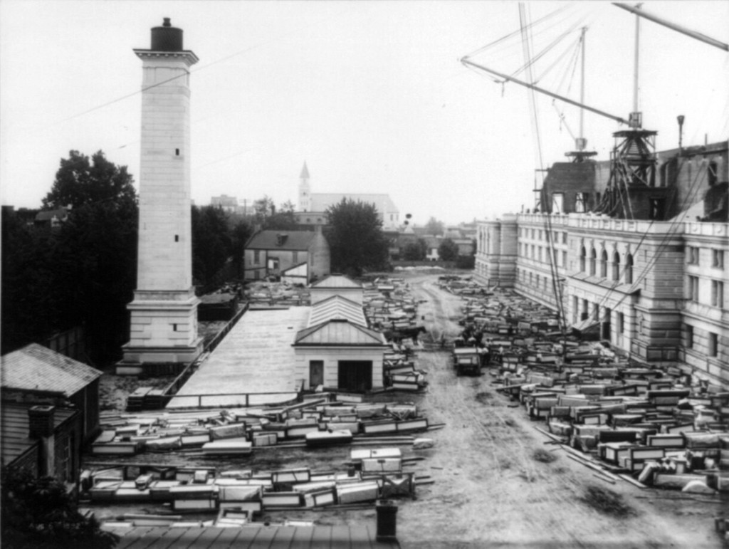 The Library of Congress under construction. SE corner viewed from N