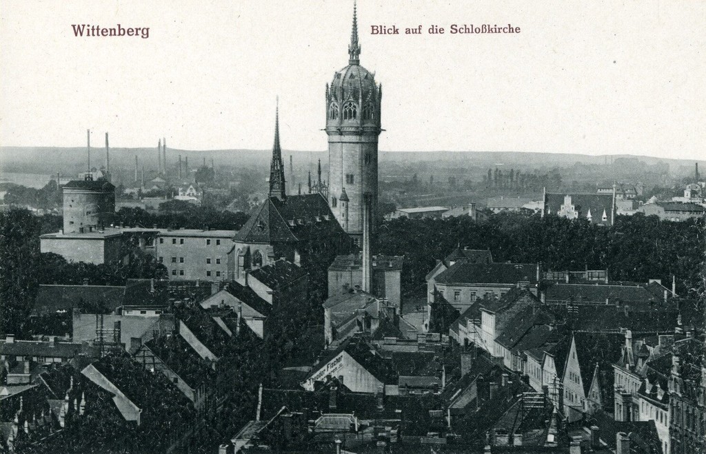 Wittenberg. Blick auf die Schloßkirche