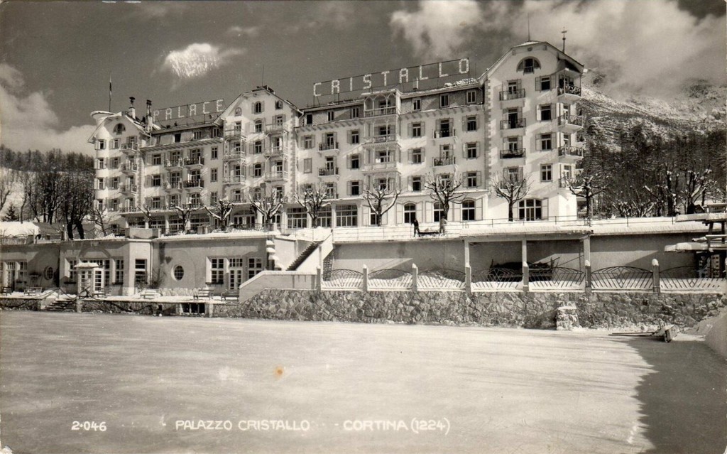 PALAZZO CRISTALLO E CAMPO DA TENNIS  _ 1947 BELLUNO CORTINA 41894 