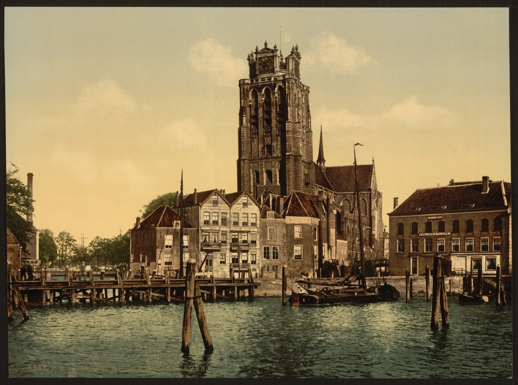 Dam and Maashaven. Dordrecht