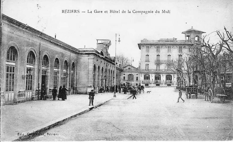 Béziers. La Gare et Hôtel de la Compagnie du Midi
