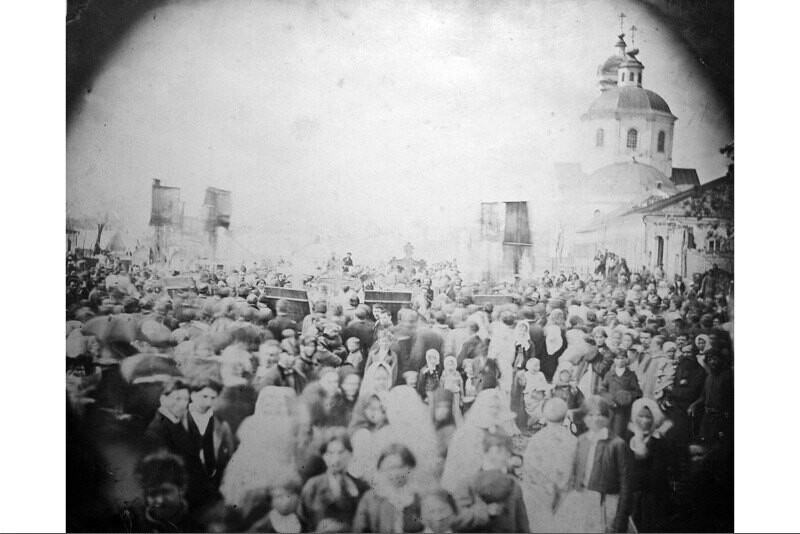 procesiune religioasă în zona Pokrovskaya