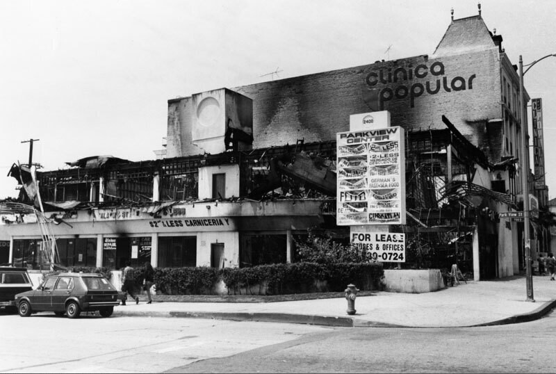 Mini-mall burned during L.A. riots
