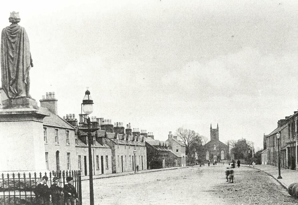 Lochmaben High Street. View from the Town Hall to the Church