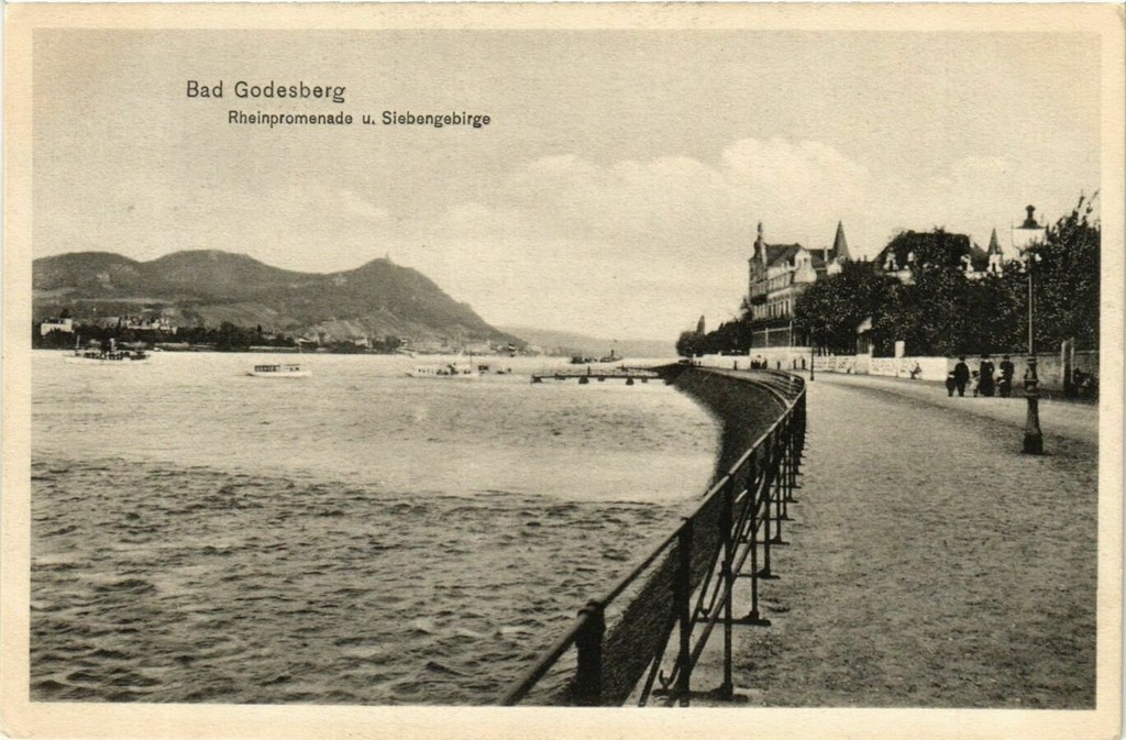 Bad Godesberg. Rheinpromenade u. Siebengebirge