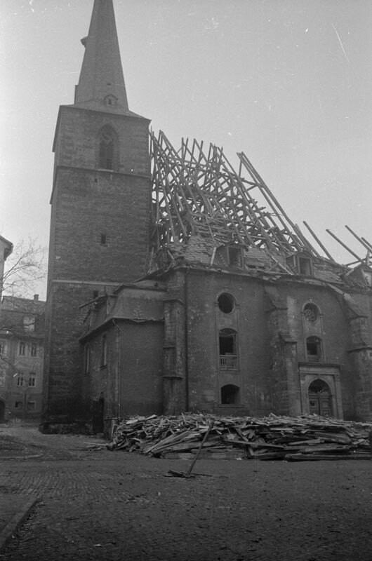 Beschädigte Herderkirche