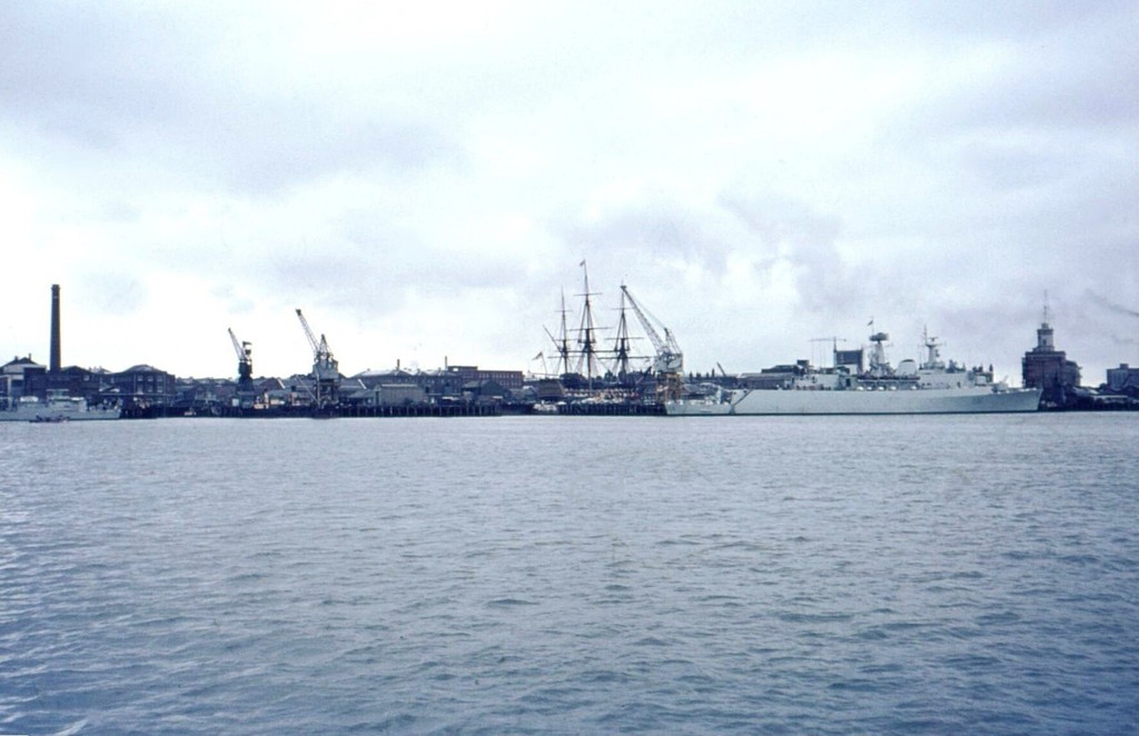 General view of the base, in the background is visible HMS Victory