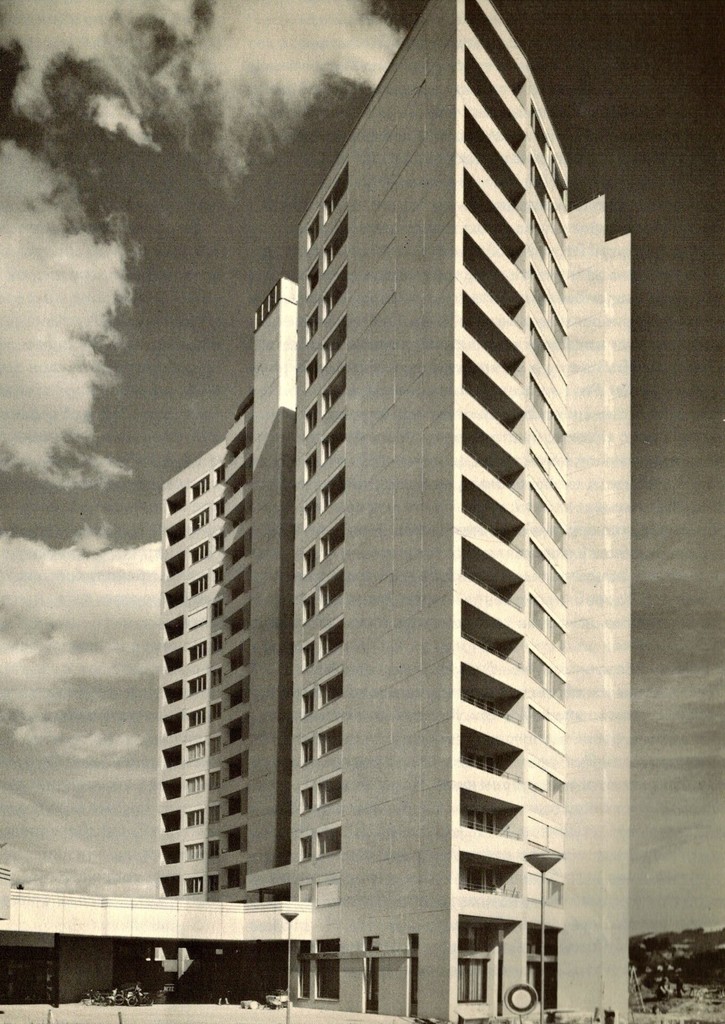 Schönbühl apartment house and commercial centre, designed by Alvar Aalto
