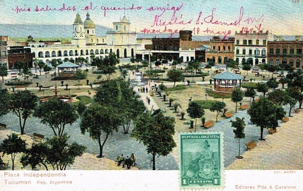 Tucumán. Plaza de la Independencia y Ayuntamiento